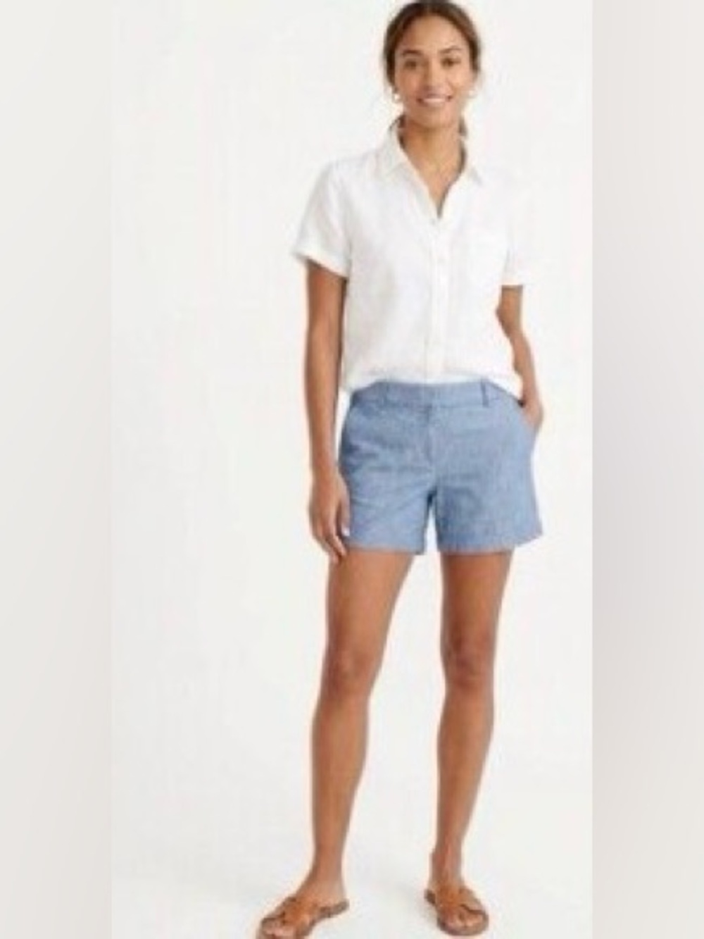J. Crew Light Blue Chambray Bermuda Shorts